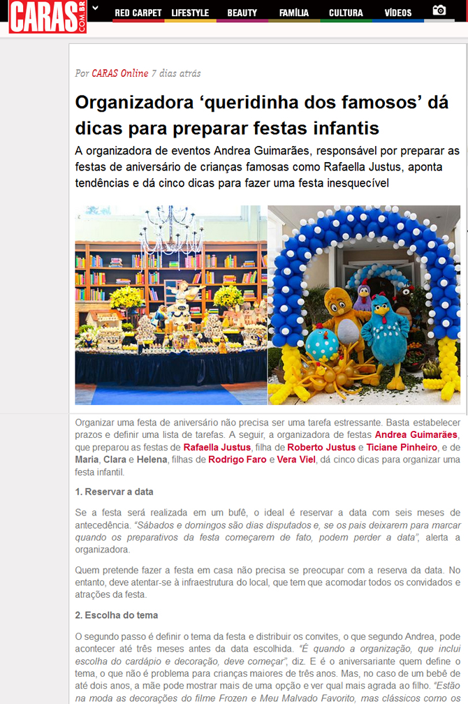 Organizadora dá dicas para preparar festas infantis – Andrea Guimarães